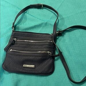 Nine West Black Crossbody Bag with Silver Accents